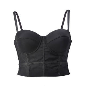 Summer Corset Gothic <strong>Steam</strong> <strong>Punk</strong> Overbust Bustier Sexy Solid Corset Bra Women Crop Top Slimming Tops Black Red White - Product Image 3