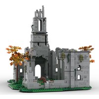 Set de Construcción de Iglesia de la Serie Arquitectura Fantástica, Bloques de Plástico, Mini Ladrillos, Modelo de Juguete, Adorno de Escritorio para Mayores de 14 Años