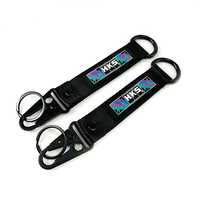 Cordón Ajustable de Nylon para Llaves con Gancho Metálico y Logotipo Bordado, Correa Corta Resistente para Muñeca, para Llaves de Coche, Tarjetas de Identificación, Accesorios de Bolsa
