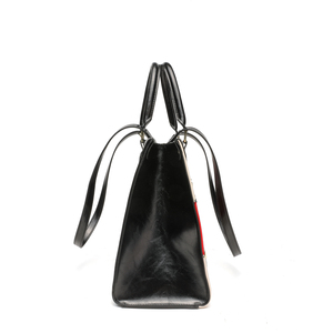 Borsa Tote in Stile Retrò, Trendy con Blocchi di Colore, Indossabile <span class=keywords><strong>a</strong></span> <span class=keywords><strong>Mano</strong></span> o <span class=keywords><strong>a</strong></span> Tracolla, Spaziosa Borsa per lo Shopping 2946 - Product Image 5