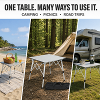 Table pliante moderne en alliage d'aluminium, bureau portable multifonctionnel pour le jardin, le camping et les pique-niques en plein air