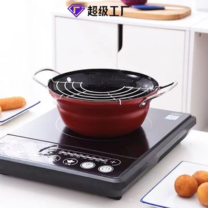 Electric Deep Fryer 21cm 24cm Non-Stick <b>PTFE</b> Multi-Functional Pot For Kitchen Household Use - Product Image 5