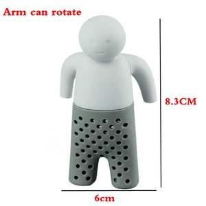 Filtre créatif en silicone Lelyi en forme de petit homme, adorable Mr. General Tea Maker - Product Image 4