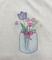 Serviettes en toile de sac à farine pour arrangements floraux, serviette brodée, torchon de cuisine brodé, décoration pour bocaux Mason, torchon de cuisine.