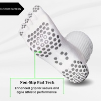 Chaussettes de football antidérapantes à cinq doigts, respirantes, rembourrées, avec logo personnalisé disponible, pour la stabilité et l'entraînement