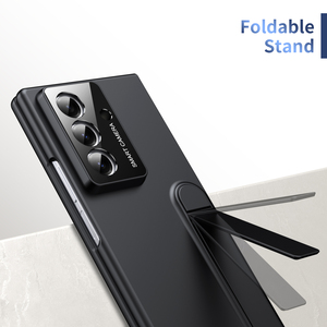 Funda Protectora Antigolpes con Soporte para Samsung Galaxy <span class=keywords><strong>Z</strong></span> Fold 7 6 5 4, Soporte Invisible, Carcasa Trasera Rígida de PC, Botón de Aleación de Aluminio - Product Image 6