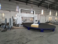 Machine de découpe automatique de haute qualité pour mousse PU en forme d'éponge, avec plateau rotatif à disque rond pour découpe flexible