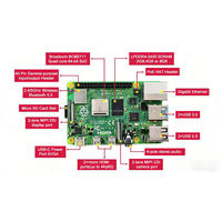 Placa PCBA con 4GB de RAM y 16GB de EMMC, Raspberry Pi 4 Modelo B, 8GB, Procesador Amlogic S905X3 de Cuatro Núcleos, Placa de Desarrollo Android