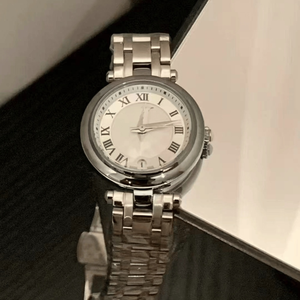 Reloj de Pulsera de Cuarzo de Acero Inoxidable con Esfera Clásica de Números Romanos para Mujer con Fecha Longinesing - Product Image 1