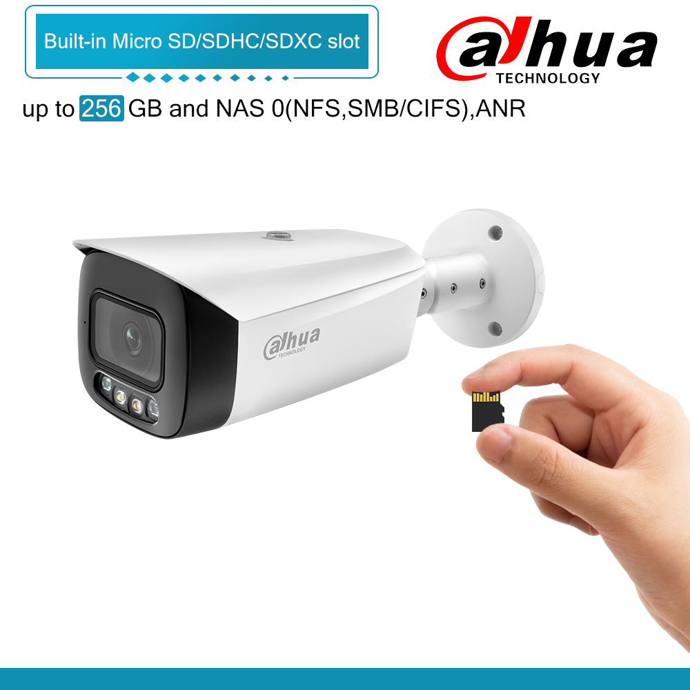 dahua 8MP 4K IP Camera IPC-HFW3849T1-AS-PV 24 Hours Full-color Active Deterrence Fixed-focal Bullet WizSense Network camera
