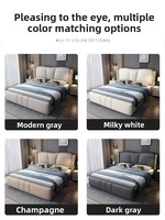 Modernes Minimalistisches 150x200cm/180x200cm Massivholzrahmen Napapijri Polsterung Luxuriöses Weiches Kopfteil Italienisches Minimalistisches Bett