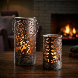 Wholesale Supply Iron Pillar <b>Candle</b> <b>Holder</b> Stand Waterproof Natural Durable for Christmas Home Decoration Handmade Eco-Friendly - Product Image 2