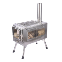 Réchaud de camping pliable en acier inoxydable pour l'extérieur avec allumage manuel pour le chauffage de tente de camping