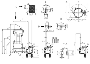 Bomba sumergible Amarex CN de una etapa de hierro fundido con cortador, de conexión directa, para instalación móvil fija, Amarex CN de montaje fijo - Product Image 6