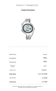 Reloj Digital Multifuncional de Moda con Pantalla LED Elíptica, Correa Acrílica Luminosa, Caja de ABS, Fecha Electrónica, Gran Venta - Product Image 5