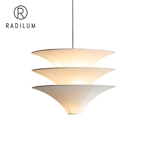 Lámpara Colgante de Tela Estilo Nórdico Wabi-Sabi para Comedor, <span class=keywords><strong>Hotel</strong></span>, Tela de Seda con Diseño de Loto, LED E26, Venta al Por Mayor de Fábrica, Exportación, Lámpara Colgante Trésor - Product Image 1