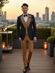 Costume trois pièces grande taille pour hommes, idéal pour les garçons d'honneur en commerce international, ou pour un hôte de <span class=keywords><strong>mariage</strong></span> <span class=keywords><strong>décontracté</strong></span> au <span class=keywords><strong>look</strong></span> haut de gamme. - Product Image 1