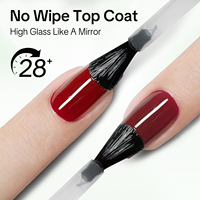 Kit de vernis à ongles écologique, 2 flacons, gel de finition longue durée, vegan, sans HEMA, durci par lampe UV/LED, pour manucure en salon