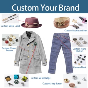 YHG جودة عالية من سبيكة ذهبية 4 قطع ضغط شعار مخصص نمط معدن عباية ثوب زر المفاجئة لملابس القمصان - Product Image 2