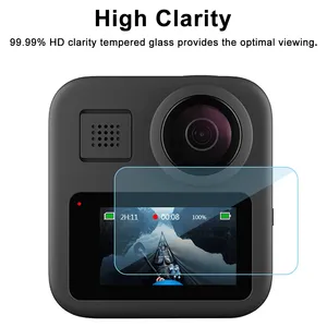 Étui HONGDAK pour <span class=keywords><strong>GoPro</strong></span> <span class=keywords><strong>MAX</strong></span> 2 / <span class=keywords><strong>MAX</strong></span> <span class=keywords><strong>360</strong></span>, protection d'écran, capuchon de protection d'objectif pour accessoires Go Pro <span class=keywords><strong>Max</strong></span>, boîtier, film en verre trempé - Product Image 4