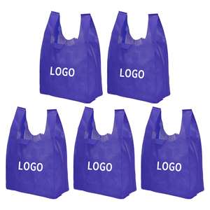 Sac fourre-tout réutilisable écologique en non-tissé pour supermarché, type T-shirt, en matériaux recyclés, norme UE/USA, vente en gros à bas prix - Product Image 5