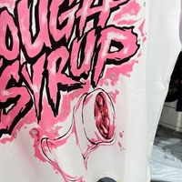 Kaos Pria ALOCS Berkualitas Tinggi Motif Huruf Custom Rajutan Longgar Bernapas Lengan Pendek Musim Panas Hip Hop