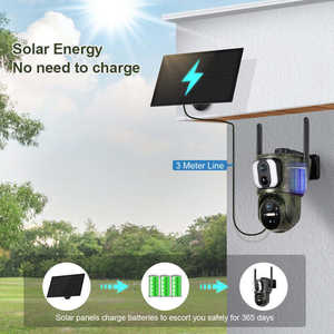 Regis Ubox 6mp Wifi 4G Sim Dual Lens 2Screen Pir Human Detect Cctv Solar Camera Voor Outdoor Wildlife Jagen Trail Cmos Sensor - Product Image 5