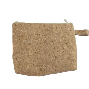 Симпатичный экологически чистый клатч из натуральной пробковой древесины, женская сумка на молнии