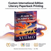 Impresión de Novelas en Papel de Arte Personalizado, Tapa Blanda, Impresión Offset, Laminación Mate, Cubierta Envolvente, a Todo Color, OEM, ODM