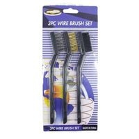 Lot de 3 brosses métalliques industrielles DIY OEM en laiton et nylon pour le nettoyage, l'élimination de la rouille, le décapage de peinture et le dégrossissage des détails métalliques – Outils à main