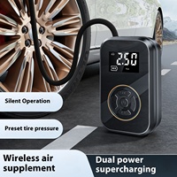 Pompe à air sans fil portable pour voiture 80W 25L/min, multifonction, batterie externe de secours pour téléphone portable, démarreur de secours, gonfleur ABS 2000mAh*2
