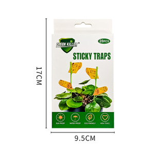 20 pièces de pièges collants jaunes 17*9,5 cm, pièges à ruban adhésif pour <span class=keywords><strong>mites</strong></span>, mouches, moustiques ; utilisation pour fruits et légumes, modèle P-1 - Product Image 5