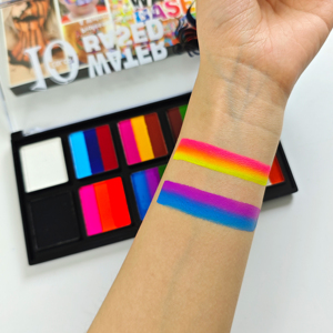<span class=keywords><strong>Kit</strong></span> de peinture pour le visage de haute qualité, aux couleurs arc-en-ciel, à base de plantes naturelles, certifié CE, sans danger pour la peau, pour les fêtes, palette de peinture pour le visage et le corps pour les enfants - Product Image 5