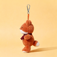 Gantungan Kunci Rubah Mini Lucu, Liontin Rubah untuk Tas, Mainan Rubah Plush