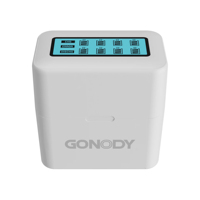 Support de charge de piles AA/AAA 8 emplacements compatible avec les piles lithium-ion 1,5 V et Ni-MH 1,2 V, avec écran LCD intégré et port USB Type-C