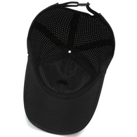 Casquette de baseball en maille de polyester à séchage rapide, 6 panneaux, respirante, style sport personnalisé, tissu commun, caractéristique unie, lettre
