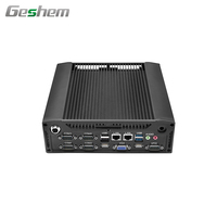 Nueva PC de caja integrada Industrial sin ventilador Intel J1900 I3 I5 I7 de aleación de aluminio con múltiples puertos serie dos Lan USB WIFI HD VGA