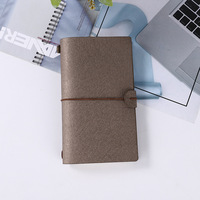 Carnet de notes de voyage rétro vintage format A6 agenda de poche en cuir souple avec reliure thermique couverture en papier imprimé Journal rechargeable
