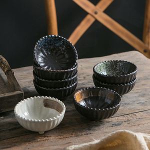 Soucoupe ronde en porcelaine noire de 3 pouces pour la sauce soja, le <span class=keywords><strong>chili</strong></span> et la marmite de restaurant - Product Image 2