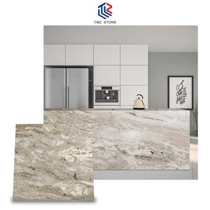 TMZ Stone OEM/ODM Losas marrones de fantasía de alta calidad pulidas para mesa de comedor superior de mármol moderno 108 - Product Image 4