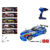 Auto RC Turbo Extreme de 55 cm, Escala 1:10, Listo para Usar, Eléctrico con Luces y Sonidos, Control Remoto, para Niños, MAZZEO GIOCATTOLI, Uso Interior y Exterior