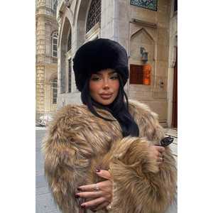 Black Balaclava Fur <b>Hat</b> - Product Image 3