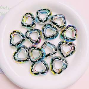 Cuentas sueltas de amor de colores pintadas a mano pesadas de chapado en Color explosivo DIY accesorios de cadena de teléfono móvil cuentas acrílicas - Product Image 4