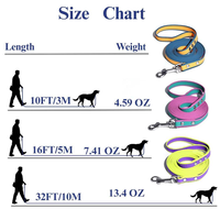 Laisse pour chien NOVIPET en PVC imperméable, bicolore, texture ondulée, non toxique, pour toutes les races, promenade quotidienne et entraînement en extérieur