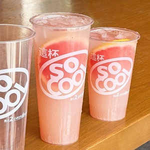 吉米外卖透明360毫升500毫升700毫升一次性塑料杯，顶部有零食甜点碗托盘 - Product Image 2