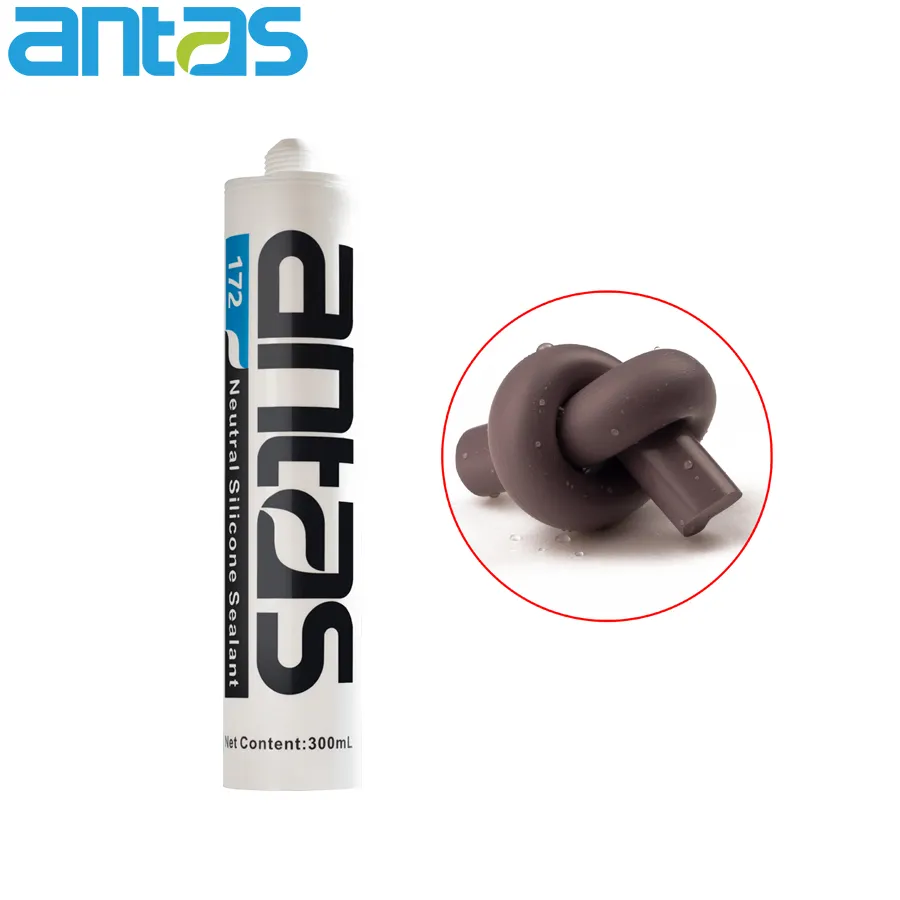 Venda imperdível selante de silicone neutro preto/branco à prova d'água para aço inoxidável da Antas