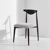Chaise à dossier en bois massif, moderne, minimaliste, sans accoudoirs, pivotante, pour salle à manger, chambre, bureau, usage intérieur décontracté
