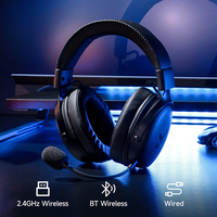 Auriculares Inalámbricos para Juegos MCHOSE V9 Pro, Controlador de 53 mm, Sonido Envolvente 7.1, 250 Horas de Reproducción, Tri-Modo, Auriculares para Gamers de 2.4G