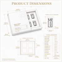 Caja de Empaque Personalizada para Polvo Liofilizado, Papel de Arte para Cuidado de la Piel con Relieve y Laminado Mate para Cosméticos