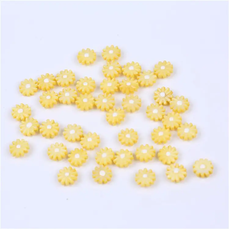 10MM weiße Jakobs muschel Perle Blumen perlen Little Daisy Shaped Shell Perlen Diy Schmuck Zubehör